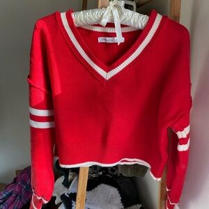 Altar’d State Varsity Style Crop Sweater